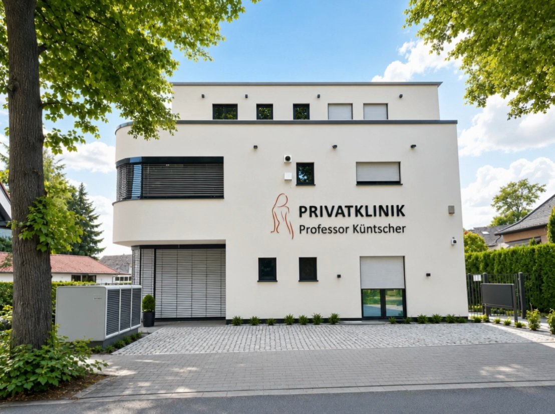 Das Gebäude der Privatklinik Professor Küntscher in Hohen Neuendorf